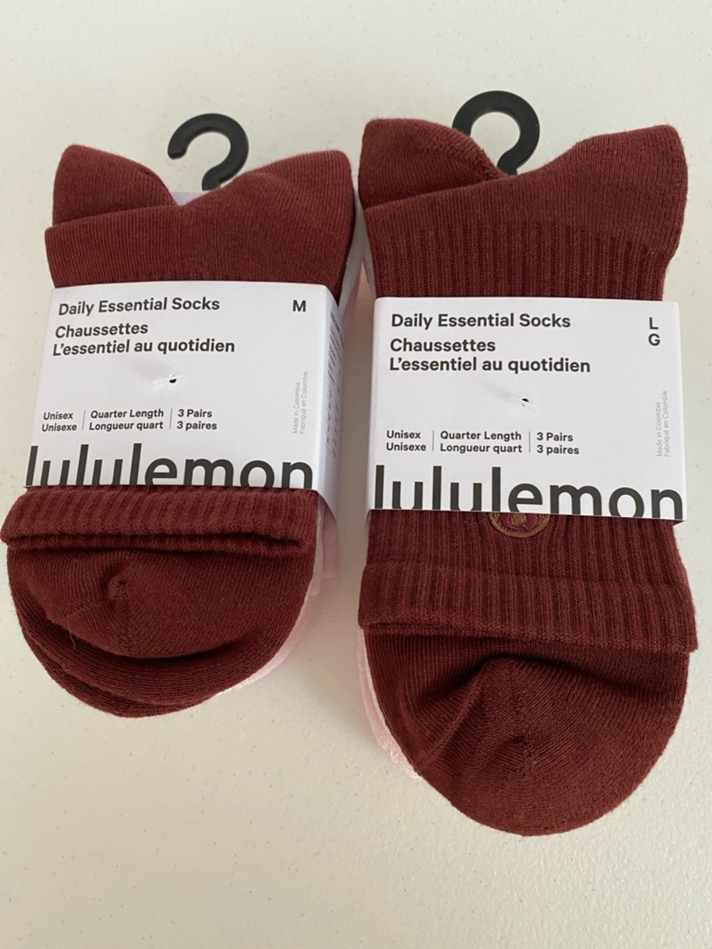 Lululemon - Daily Essentials Socks - Quarter Length - 3 pack - NWT